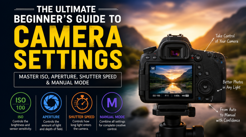 The Ultimate Beginner's Guide to Camera Settings: Master ISO, Aperture, Shutter Speed & Manual Mode